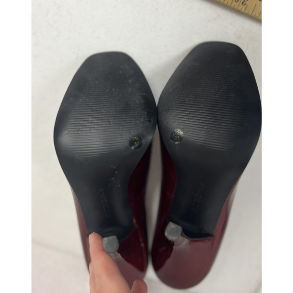 BCBG Womens Red high heel Peep toe dress shoes size‎ 8.5 Ariel - Picture 5 of 7